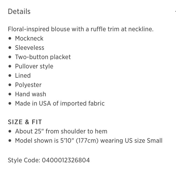 NWT✨ Supply Demand Floral Ruffle Sleeveless Blouse - Picture 3 of 6